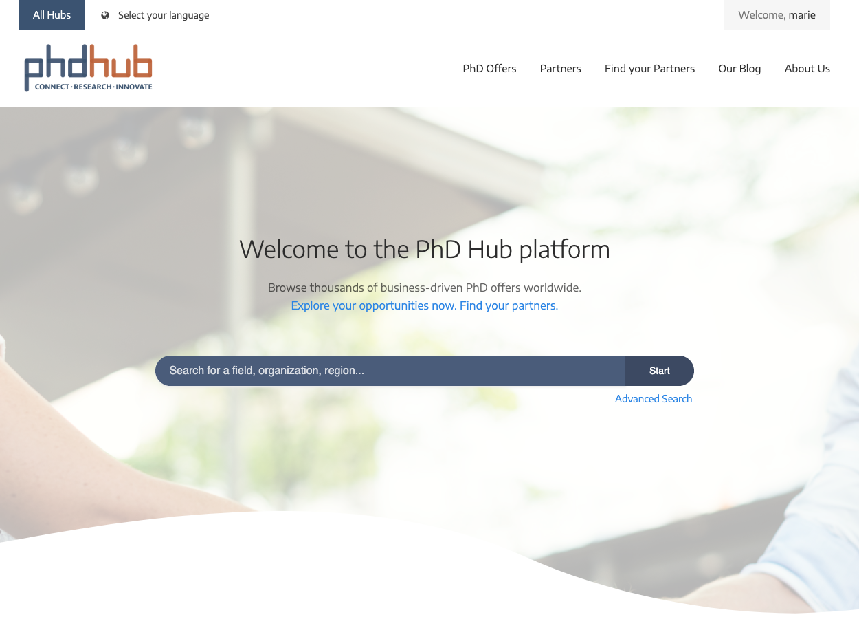 PhD Hub platform